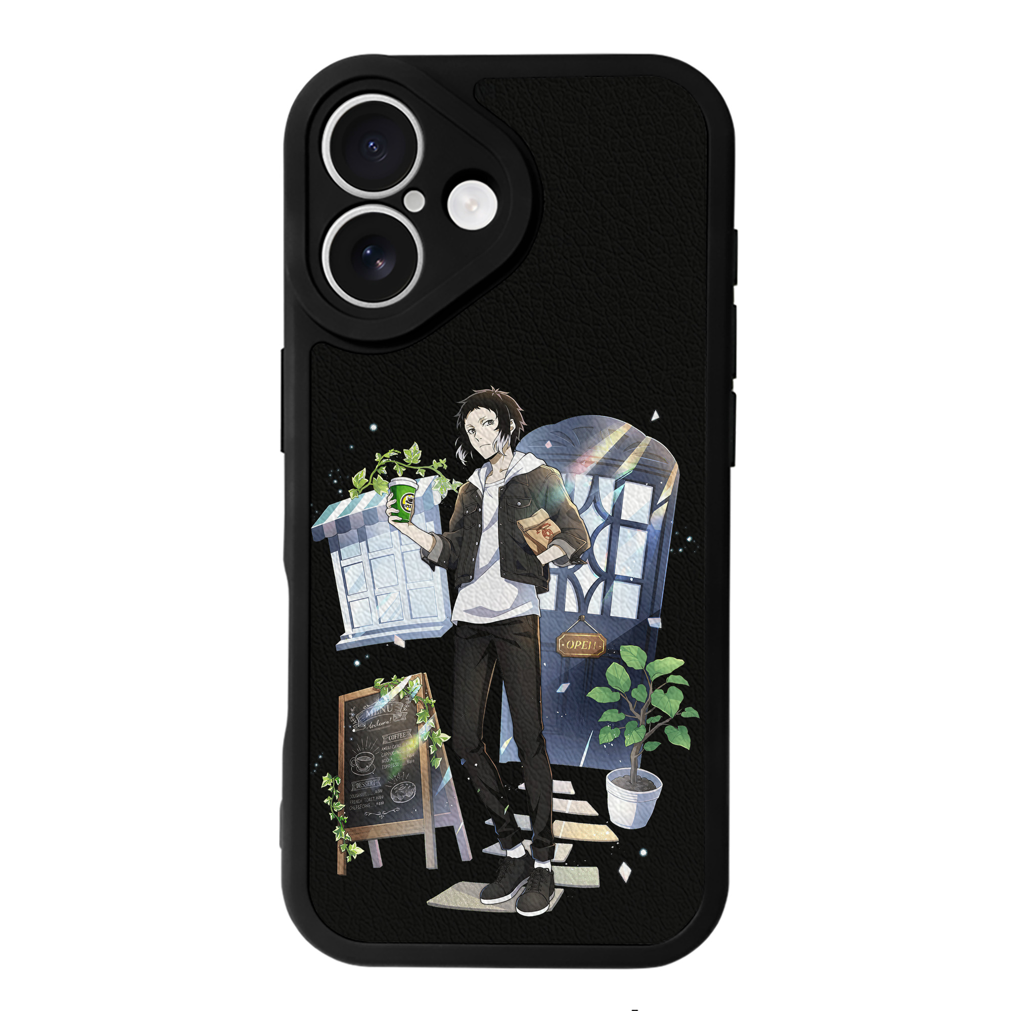 （画像用） 文豪ストレイドッグス Bungo Stray Dogs 【iPhone 16シリーズ対応】シリコンスマホケース（レザー調） 材質：シリコン